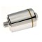 Pure Bath Shower Filter installed with chrome rain shower head